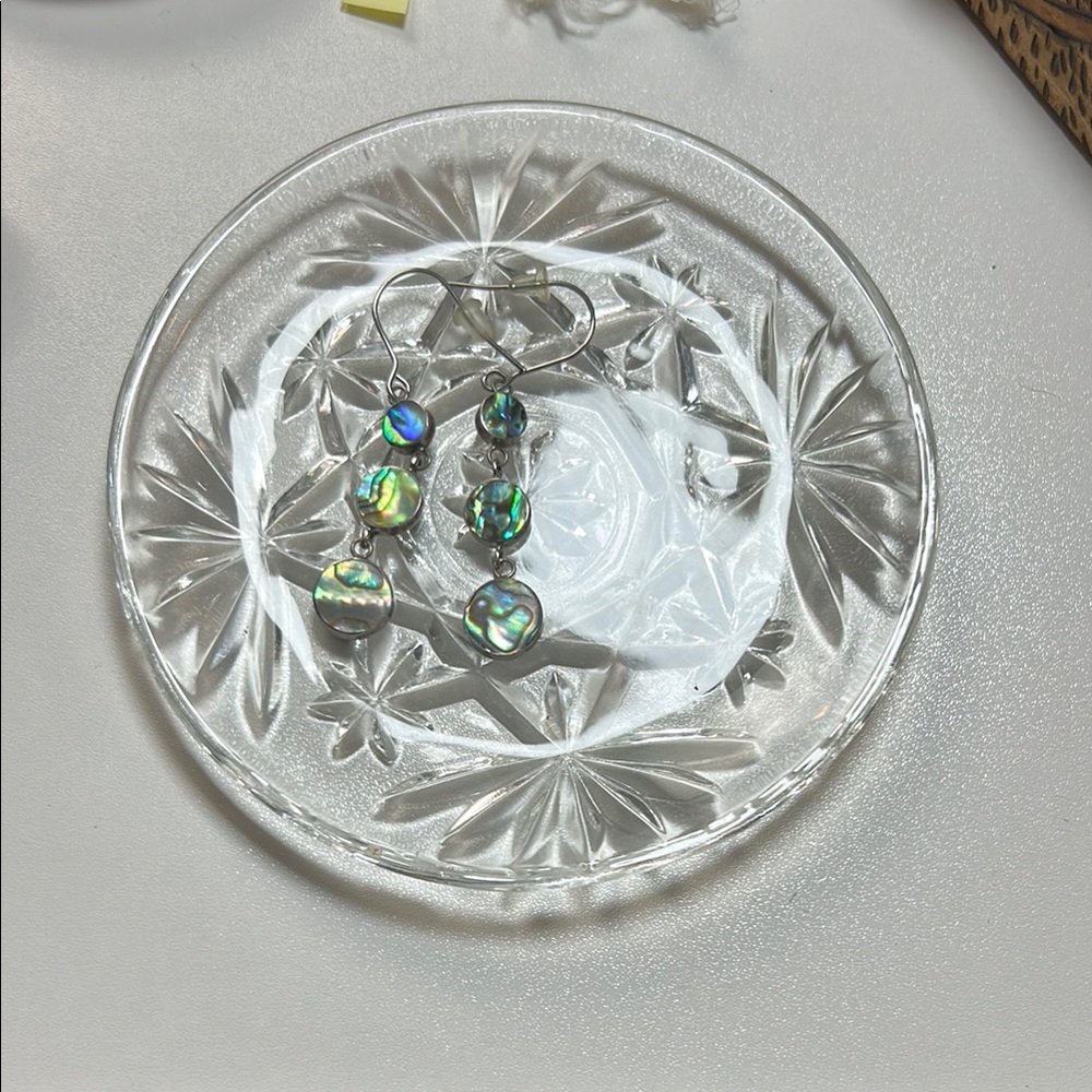 Vintage, Exceptional Abalone Shell Dangle Earring… - image 6